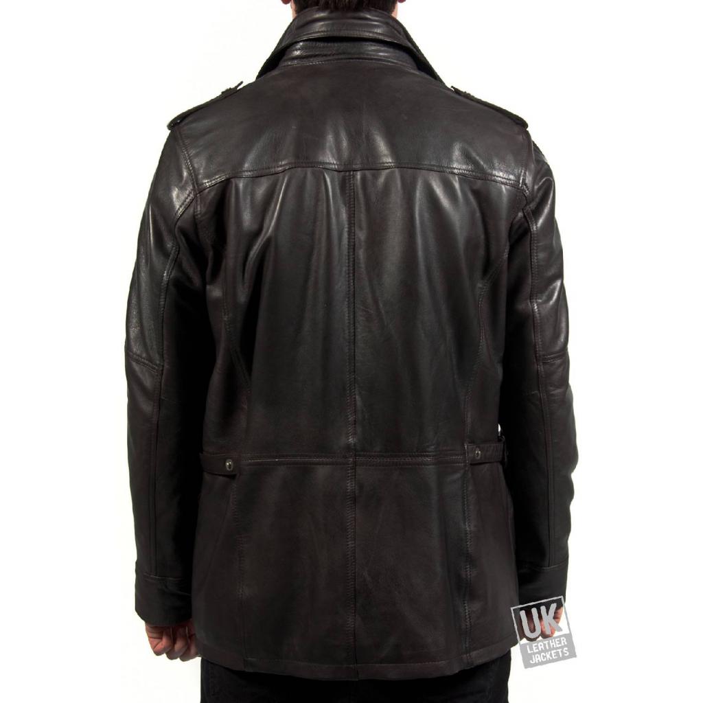 Mens Brown Cow Hide Leather Jacket - Keswick - Plus Size | Free UK Delivery