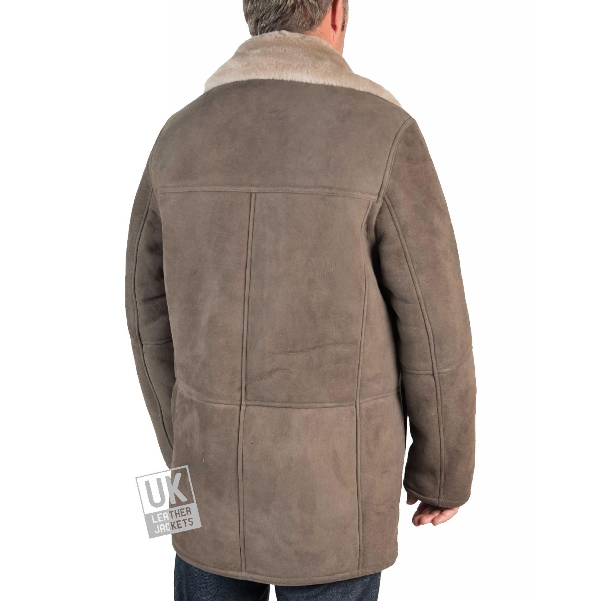 grey shearling jacket mens