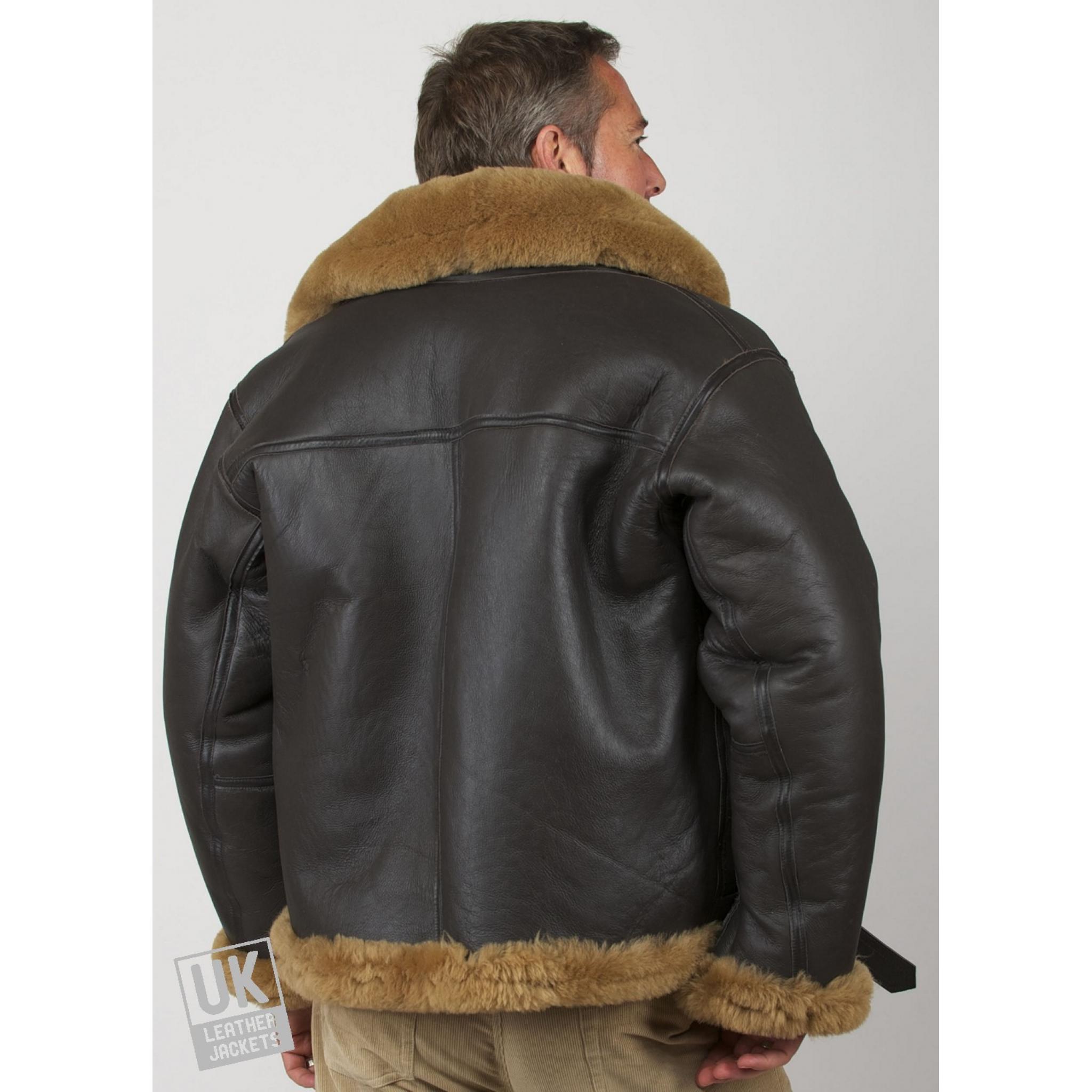 Men's Finest Sheepskin Flying Jacket WWII Air Force Pilot Free UK Delivery