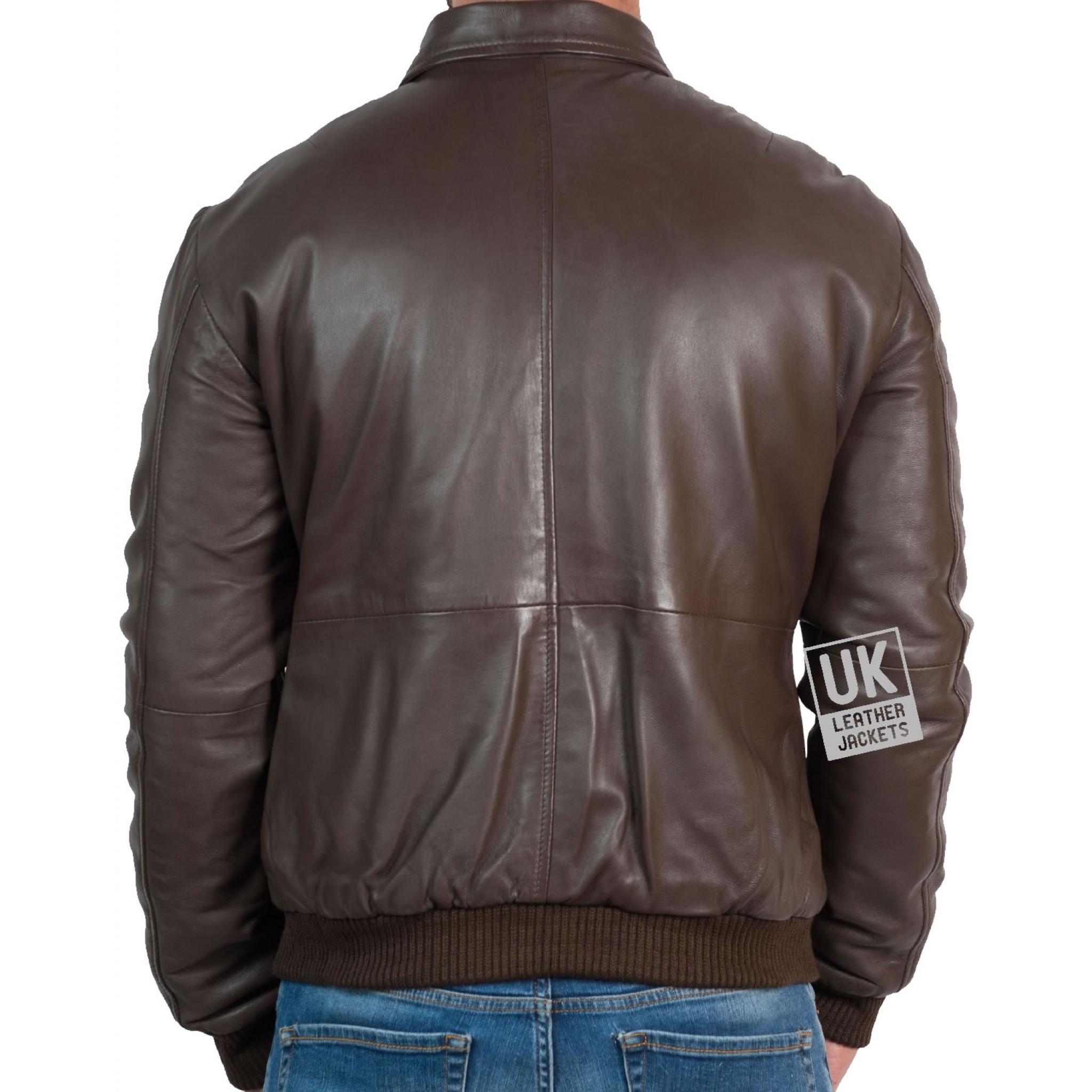 Mens Brown Leather Bomber Jacket Bristol UK Leather Jackets   5cf402857ffb3ce1b4ecf4f41c694233 