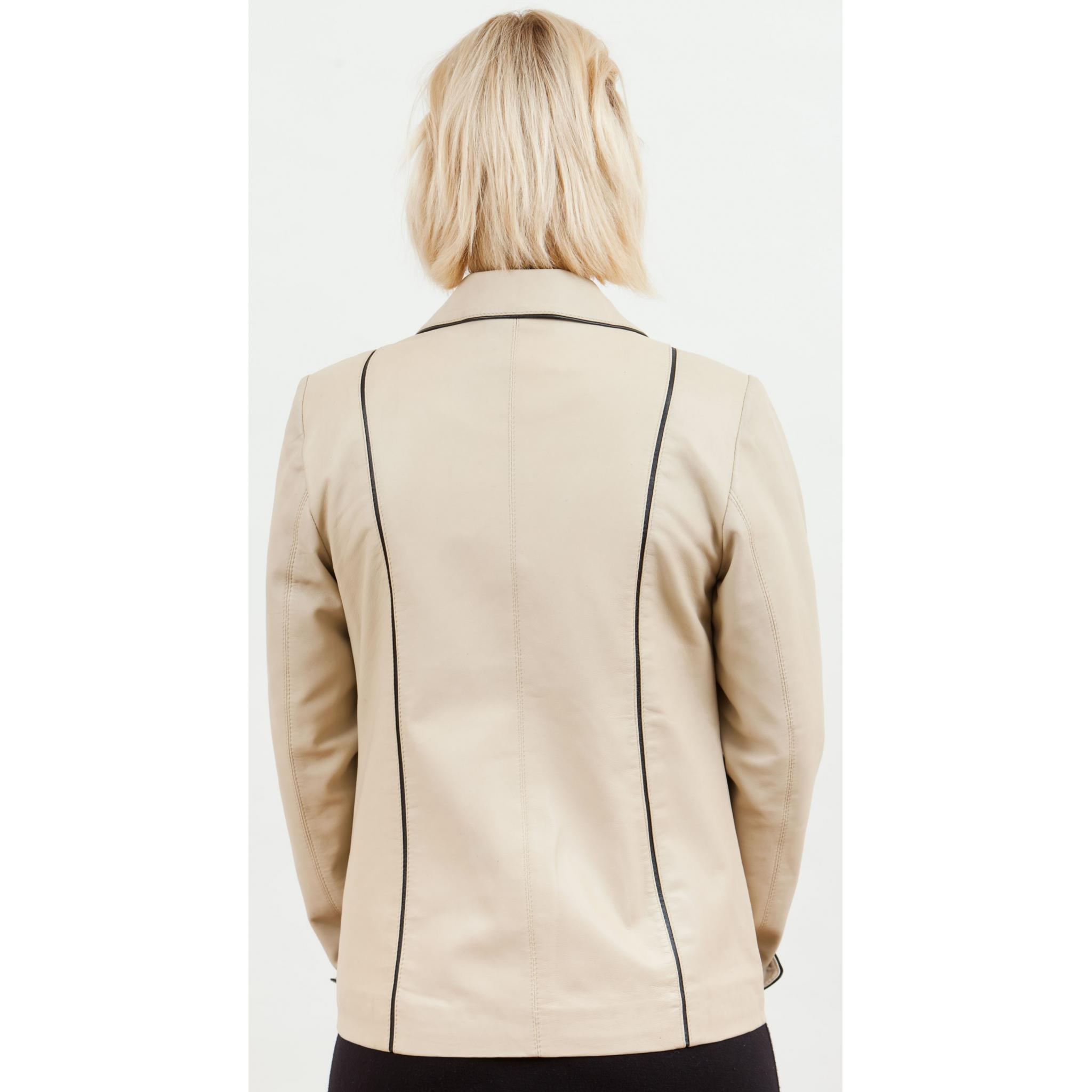 Womens Ivory Leather Jacket Plus Size Cameo UK Leather Jackets