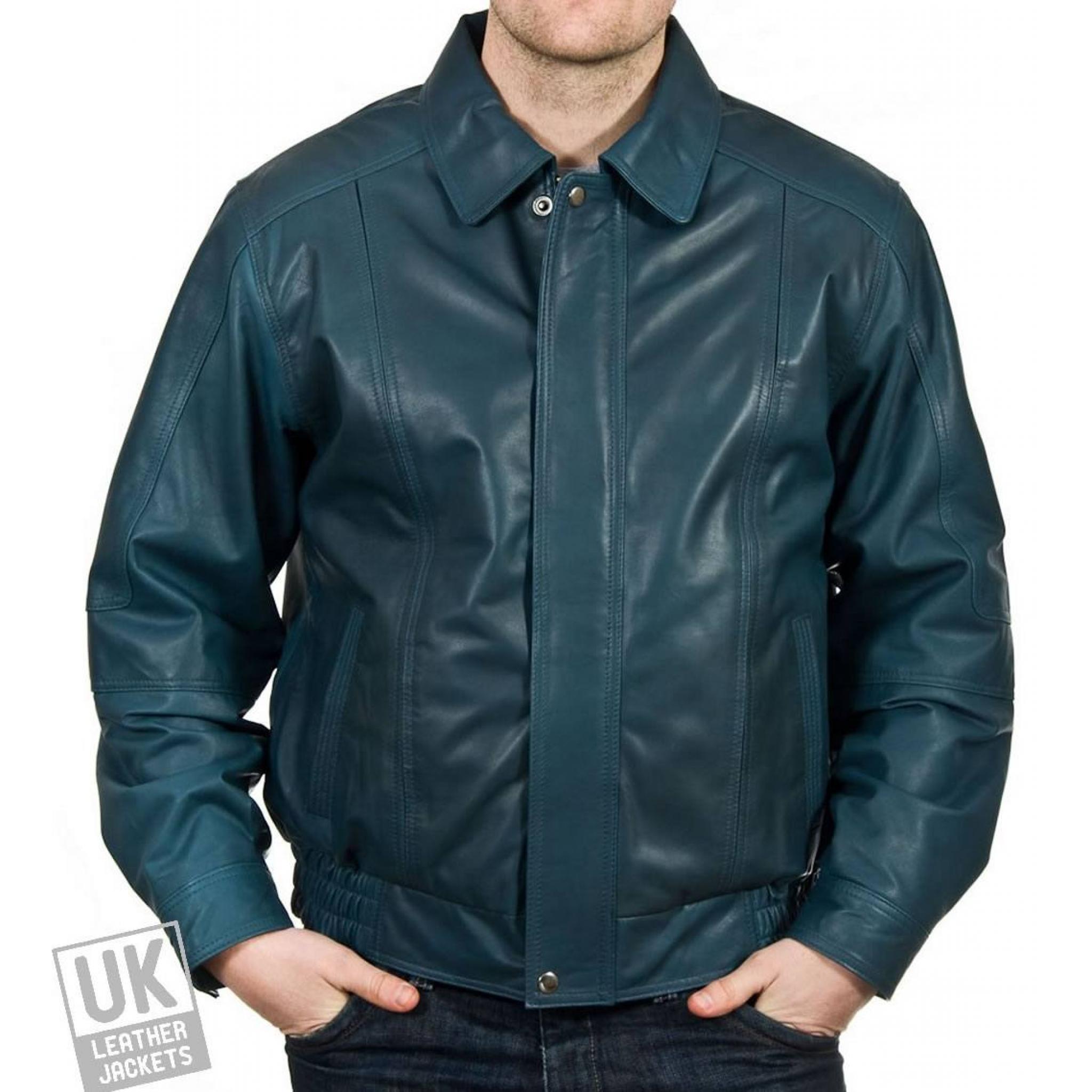 teal leather jackets