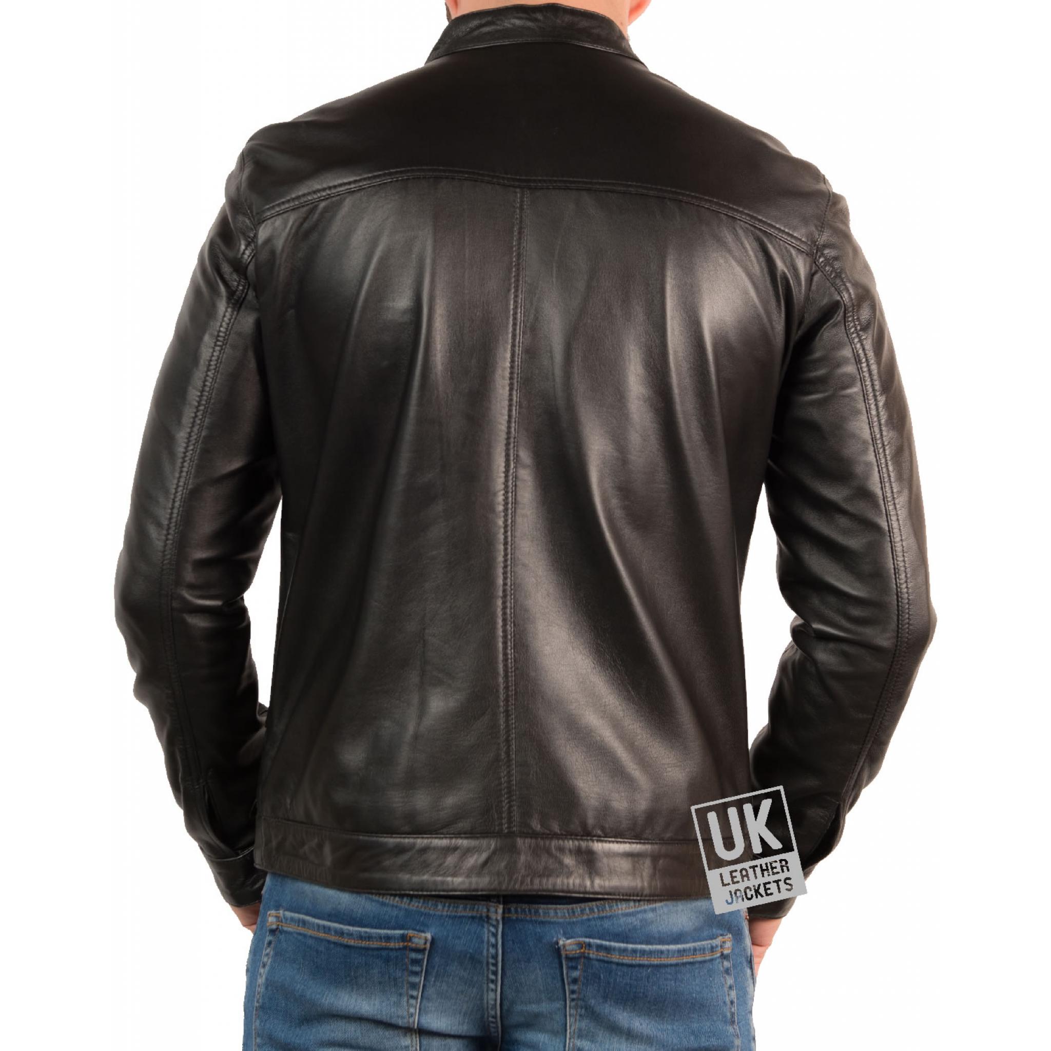 The Monola Black Leather Men Jacket