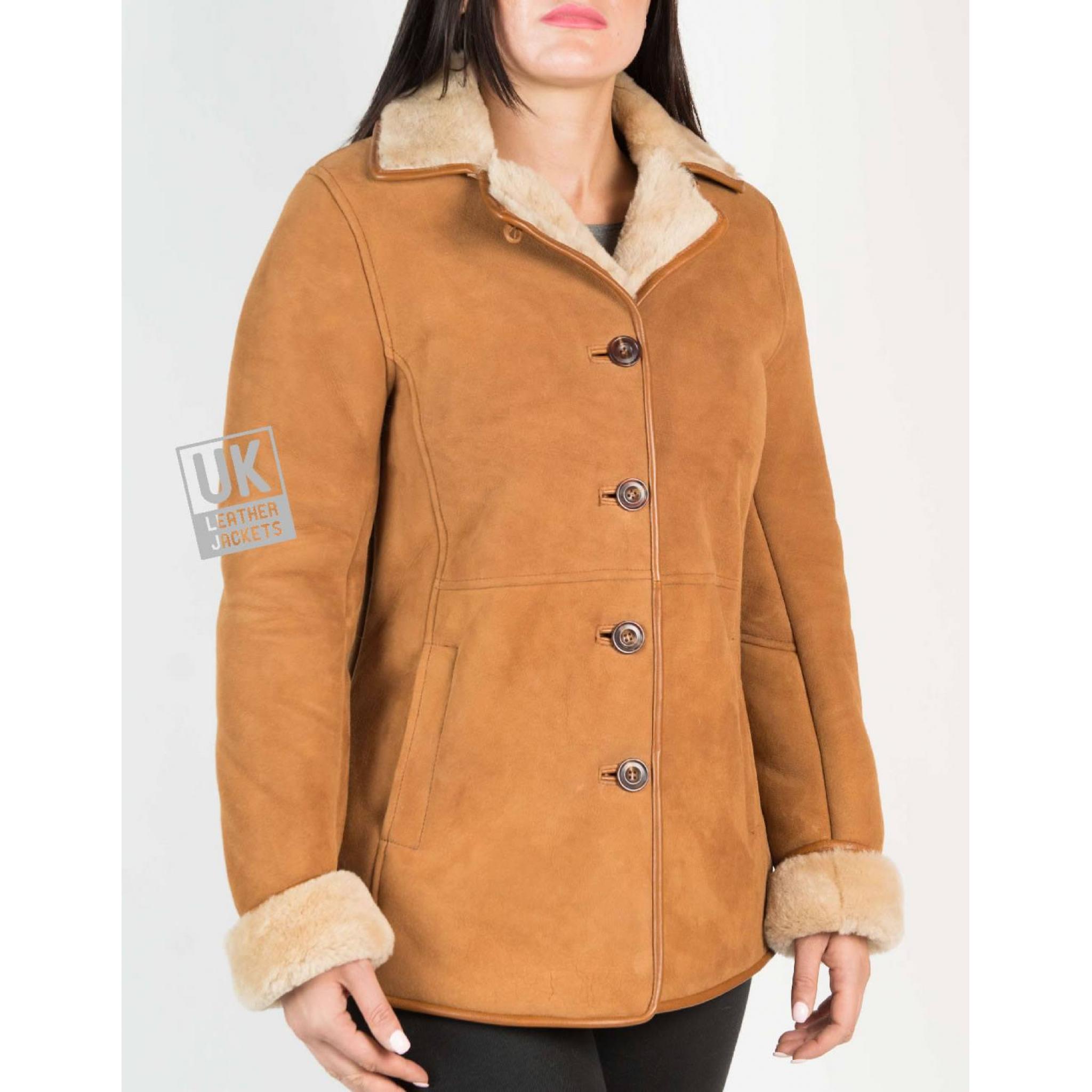 tan sheepskin jacket