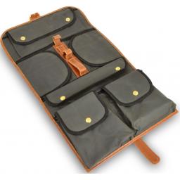 Tan Leather Wash Bag - Sepik - Interior