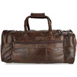Brown Leather Duffel Bag - Vegas - Front