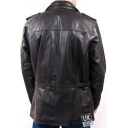 Black Cow Hide Leather Jacket - Keswick - Plus Size - Back