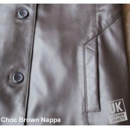  Choc Brown Leather Swatch