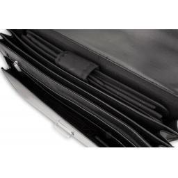 Black Leather Briefcase - Buchanan - Interior