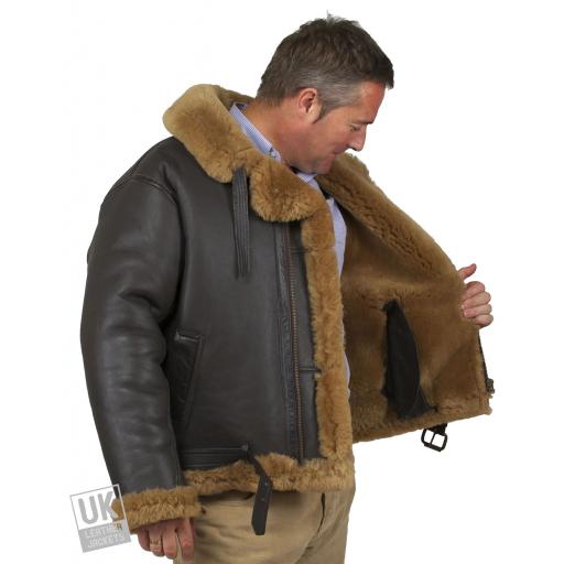 Men's Sheepskin Flying Jacket - WWII Airforce - Lining