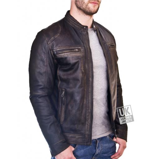 Buy Pure Leather Jacket For Men wholesale at cheap price In india.