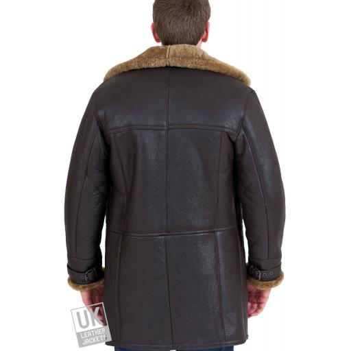 Men's Shearling Sheepskin Coat - Elgin - Rear