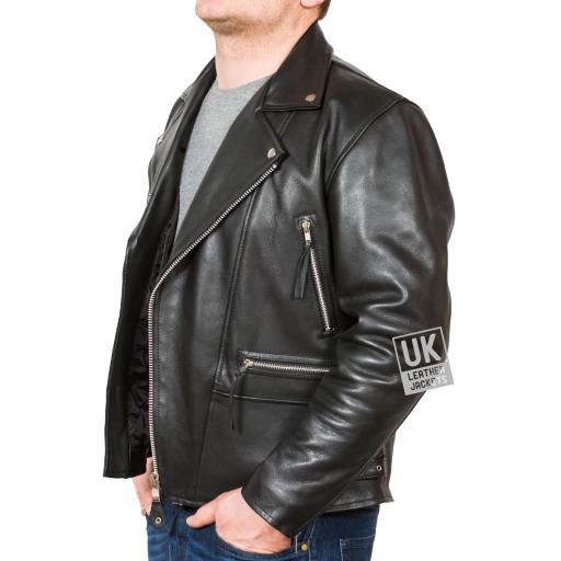 Corteiz Leather Jacket Black - FW23 Men's - GB