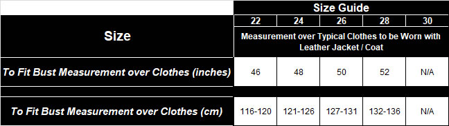 Size Guide for Women's Ivory Leather Jacket - Plus Size - Cameo