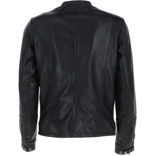 Men's Black Leather Jacket - Legend - Plain Style
