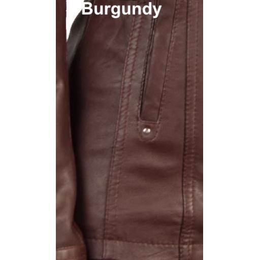Burgundy Leather Swatch