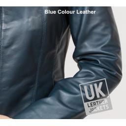 Navy Blue Leather Swatch